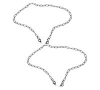 Alasum Set 2 Catene Decorative in Metallo Nero 35X15 M per Ponte da Giardino Ganci e Accessori Recinzione Protettiva per Esterni per Amache Altalene e Decorazioni Sospese