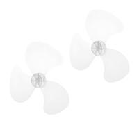 Alasum Set 2 Pezzi Lama del Ventilatore Elettrico in Plastica Bianca, Tre Pale Resistenti alle Alte Temperature e Silenziose per Ventilatore da 14 e 16 Pollici, per Festa Estiva