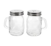 Alasum Set 2pezzi Contenitori per Spezie in Alluminio e Vetro, Facili da Pulire e Maneggiare, per Cucina Casalinga e Ristorante