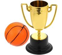 Alasum Set da 4 Trofei Premio Mini in Plastica Base per Targhetta Trofei per Concorso e Festa Decorazioni per Cerimonia e Giochi Ricreativi