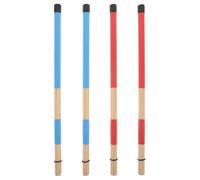 Alasum Set di 2 paia di bacchette per batteria jazz - Spazzole per percussioni in legno per esercitarsi e suonare - Bacchette per batteria a mano per batteristi - in legno e spazzole per