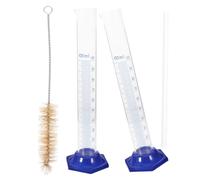 Alasum Set di 4 Cilindri Graduati per Laboratorio di Chimica Resistente al Calore in Vetro da 100ml Base Tonda Lettura Accurata del Livello del Liquido