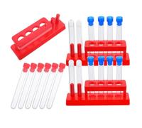Alasum Set di Provette in Plastica Supporto Portaprovette per Laboratorio, Materiale Plastico Resistente, Promuove L'apprendimento Attivo, per Attività Scientifiche Stile Stili multipli