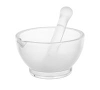 Alasum Set Mortaio e Pestello in Vetro da 8oz Design Ergonomico, Strumento Manuale per Macinare Medicinali e Spezie in Laboratorio Scientifico e Farmacia