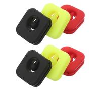 Alasum Smorzatori di Vibrazioni per Racchette da Tennis e Squash Set da 6 Pezzi in Silicone a Pendolo Quadrato Assorbimento Urti e Stabilità di Tiro Colori Rosso Nero e Giallo