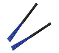 Alasum Spazzole per Batteria Jazz 2 Pezzi in Nylon Blu Bacchette per Tamburo Leggere e Portatili Accessori per Strumenti a Percussione Compatibili Vari Tamburi per Performance