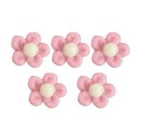 Alasum Spille Fiore in Feltro Rosa 5 Pezzi per Decorazione Abbigliamento, Accessori Adorabili e Creativi per Borse e Cappelli