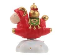 Alasum Statuetta in resina a forma di pecora dello zodiaco, con base a | Regalo per il Capodanno cinese 2027 e per gli appassionati dello zodiaco: statuetta di pecora rotante per cruscotto auto o