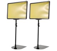 Alasum Supporto per Cartellino Prezzo Design Clip Riutilizzabile 2 Pezzi in Acciaio Inossidabile e Plastico Colore Giallo per Espositori Prezzi Negozio e Supermercato