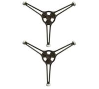 Alasum Supporto per Microonde Tre Bracci e Ruote in Plastica, 2 Pezzi, per Piatto in Vetro da 24,5 Cm, Altezza 14 Mm, per Giradischi Microonde Colore Casuale