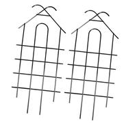 Alasum Supporto per Piante Rampicanti 2 Pezzi Traliccio da Giardino in Metallo Nero 20X50 CM Struttura di Supporto per Piante Esterne Resistente a Vento e Intemperie