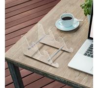 Alasum Supporto per Tastiera in Acrilico Trasparente da Scrivania Set 2 Pezzi Base Antiscivolo Organizer Compatto per Ufficio Gaming e Casa Espositore Multiuso per Tastiere