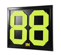 Alasum Tabellone Numerico Portatile per Arbitri di Calcio Sostituzione Giocatori, Lavagna Manuale Fluorescente Nera, Accessorio Compatto e Resistente per Calcio, Basket e Pallavolo