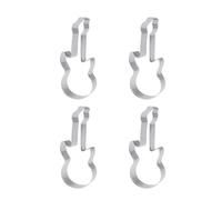 Alasum Tagliabiscotti Creativo e Facile da Usare Set 4pezzi Forma di Chitarra in Inossidabile, Stampo per Biscotti per Decorazioni di Fondant e Pasticceria