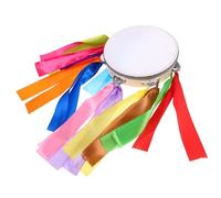 Alasum Tamburello Mano Con Nastri Colorati Per Eventi Sportivi e Spettacoli Teatrali Strumento Musicale Per Percussioni Educative e Performance Danza Design Resistente e Portatile
