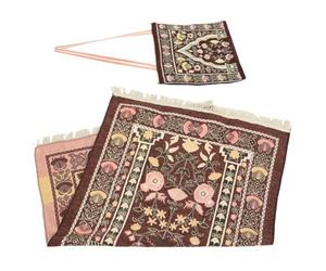 Alasum Tappeto da Preghiera Versatile e Riutilizzabile con Borsa Portatile in Chenille Design Delicato e Semplice per Attività di Preghiera Islamica
