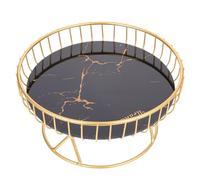 Alasum Vassoio di Servizio in Ferro Nero Multiuso Design Semplice, Contenitore Traforato per Frutta e Verdura, per Casa e Ristorante