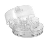 Alasum Vassoio e Verdura in Plastica con Compartimenti e Coperchio, Massimizza L'efficienza di Conservazione per Riunioni