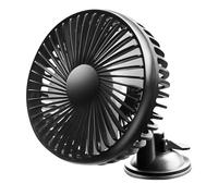 Alasum Ventilatore per Auto USB 12v/24v Rotazione 360° in Abs, Mini Ventilatore Portatile Nero per Veicoli e Uso Domestico