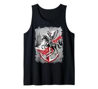 Alato ussaro Polacco Ancora PW Simbolo Varsavia Skyline Art Canotta