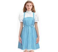Alaurbeauty Oz Dorothy, vestito da donna, libro da fiaba, personaggio di Halloween, costume da principessa per adulti (blu, M)