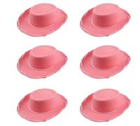 Alaurbeauty Sottogola regolabile, cappelli da cowgirl, cappello western per donne e ragazze, costume da festa a tema (rosa, 6 pezzi, 32 cm x 27 cm x 12 cm)
