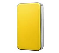 alavisxf xx Alachi EU Porta CD Custodia, Plastica Dura da 96 Capacità Porta CD Borsa Custodia CD Auto Protettiva Portafoglio Organizer (Giallo, 96 Capacità)