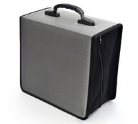 alavisxf xx Custodia per CD, capacità 432, porta DVD, resistente, con cerniera, organizer per film, media, raccoglitore per auto, casa, ufficio, viaggi (Grigio)