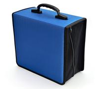 alavisxf xx Custodia per CD, capacità 432, porta DVD, resistente, con cerniera, organizer per film, media, raccoglitore per auto, casa, ufficio, viaggi (Blu)