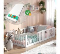 Alavya Home Letto a Terra TITAN 80x160 set Completo con Materasso Bambini