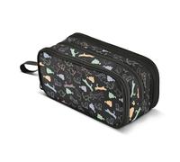 ALAZA Astuccio grande per matite, grande capacità, portapenne con 3 scomparti, farfalle arcobaleno, forniture per scuola e ufficio, borsa per cancelleria, organizer per studenti, ragazze, ragazzi