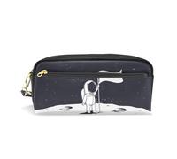 ALAZA Astuccio per matite, astronauta spaziale, luna, astuccio per il trucco, grande capacità, impermeabile, con cerniera, astuccio per penne e penne, per studenti, donne e ragazze, Spazio R0074,