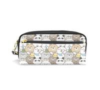 ALAZA Astuccio per matite, piccolo orso e coniglietto, astuccio per trucchi, grande capacità, impermeabile, con cerniera, astuccio per penne e penne, per studenti, donne e ragazze, Orso R0238, Misura