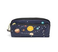 ALAZA Astuccio portapenne, con pianeti del sistema solare spaziale, grande capacità, impermeabile, con cerniera, per studenti, donne, ragazze, Spazio R0276, Misura unica, Spazio R0276