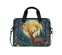 ALAZA Borsa per computer portatile per 16 15,6 pollici bellissimo pavone, borsa per laptop per donne uomini studenti lavoro, borsa da viaggio a tracolla messenger tote case maniche, Cervo I28125