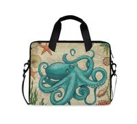 ALAZA Borsa per computer portatile per 16 15,6 pollici bellissimo pavone, borsa per laptop per donne uomini studenti lavoro, borsa da viaggio a tracolla messenger tote case maniche, Octopus I27374