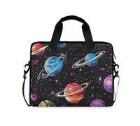 ALAZA Borsa per computer portatile per 16 15,6 pollici bicicletta palloncino Torre Eiffel, borsa per laptop per donne uomini studenti lavoro, viaggio spalla messenger tote case maniche, Planet I26493