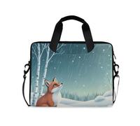 ALAZA Borsa per laptop per 16 15.6 pollici Cat, borsa per laptop per donne uomini studenti lavoro, borsa da viaggio a tracolla messenger tote case maniche, Fox I28283, Taglia unica