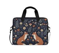 ALAZA Borsa per laptop per 16 15,6 pollici esotici fiori di orchidea tropicale pavoni, borsa per laptop per donne uomini studenti lavoro, borsa a tracolla da viaggio messenger tote case maniche, Fox