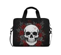 ALAZA Borsa per laptop per 16 15,6 pollici Queen on The Moon in cielo stellato, borsa per laptop per donne uomini studenti lavoro, borsa da viaggio a tracolla messenger tote case maniche, Teschio