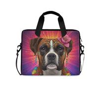 ALAZA Borsa per laptop per 16 15,6 pollici Queen on The Moon in cielo stellato, borsa per laptop per donne uomini studenti lavoro, borsa da viaggio a tracolla messenger tote case maniche, Cani I27422