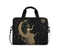 ALAZA Borsa per laptop per 16 15,6 pollici Queen on The Moon in cielo stellato, borsa per laptop per donne uomini studenti lavoro, borsa da viaggio a tracolla messenger tote case maniche, Queen I28124