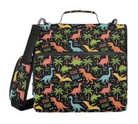 ALAZA Borsa per raccoglitori a 3 anelli, anelli a D da 3,8 cm, organizza facilmente carta da 2,5 cm, adatta a fogli di carta formato lettera, organizer con cerniera a 3 fori, per scuola e ufficio