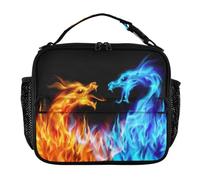 ALAZA Borse per il pranzo isolate per bambini ragazzi ragazze Dragon Flame