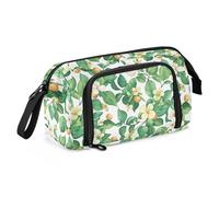 ALAZA Grande astuccio per ragazze e ragazzi, scuola viaggi, astuccio con cerniera per penne e cosmetici con scomparti multipli, astuccio ispirato alle noci di macadamia tropicali, per articoli