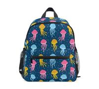 ALAZA Zaino per bambini e bambine, per la scuola materna, con graziosa giraffa, mini zaino per bambini, piccolo zaino per libri con cinturino sul petto, targhetta con nome, Polpo 022, S, Polpo 022