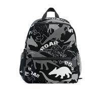 ALAZA Zaino per bambini e bambine, per la scuola materna, con libellula, mini zaino per bambini, piccolo zaino per libri con cinturino sul petto, targhetta con nome, Dinosauro 142, S, Dinosauro 142