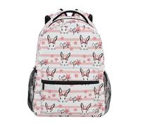ALAZA Zaino per bambini, zaino per la scuola Ocean Shell Cavalluccio Marino Corallo Grande Capacità Studenti Bookbag Zaino Zaino per Ragazzi Ragazze, Coniglio R0628, M, Coniglio R0628
