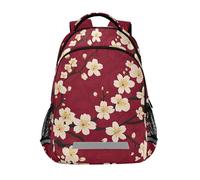 ALAZA Zaino per computer portatile con cinghia toracica, zaino per la scuola con lupo luna, borsa da viaggio per ragazzi ragazze adolescenti college adulti, zaino zaino zaino, Cherry I17174, One Size