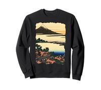 Alba a Isawa Hokusai Vintage Retro Arte giapponese Felpa